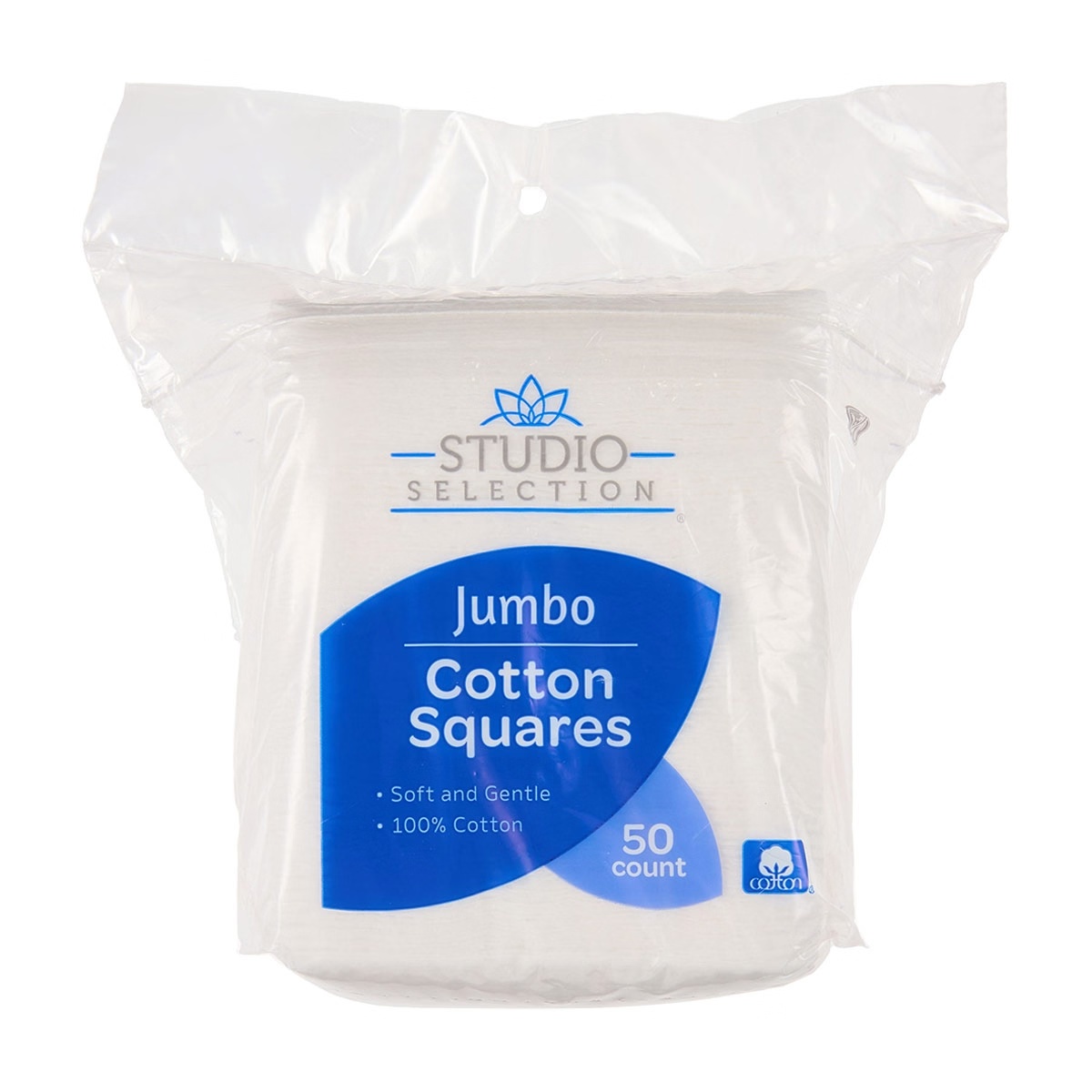 Jumbo Cotton Squares, 50 ct, Studio Selection
