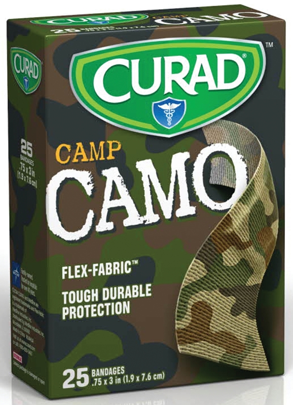 Camp FlexFabric Adhesive Bandage, 34 in W, 3 in L, Fabric Bandage