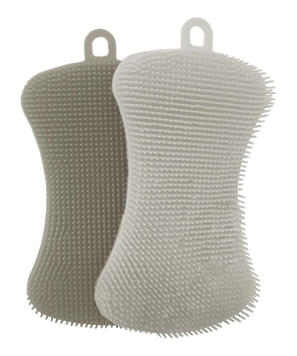 Edge Kitchen Cleaning Cloths Charcoal - Charcoal Silicone Kitchen Scrubber - Set of Two