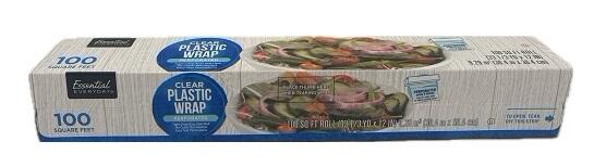 Essential Everyday Plastic Wrap, Clear, Perforated, 100 Square Feet