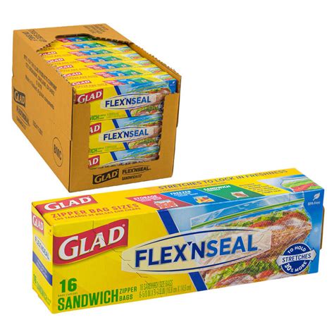 Glad FLEXN SEAL Zipper Food Storage Sandwich Bags, 16 Count
(No ratings yet)