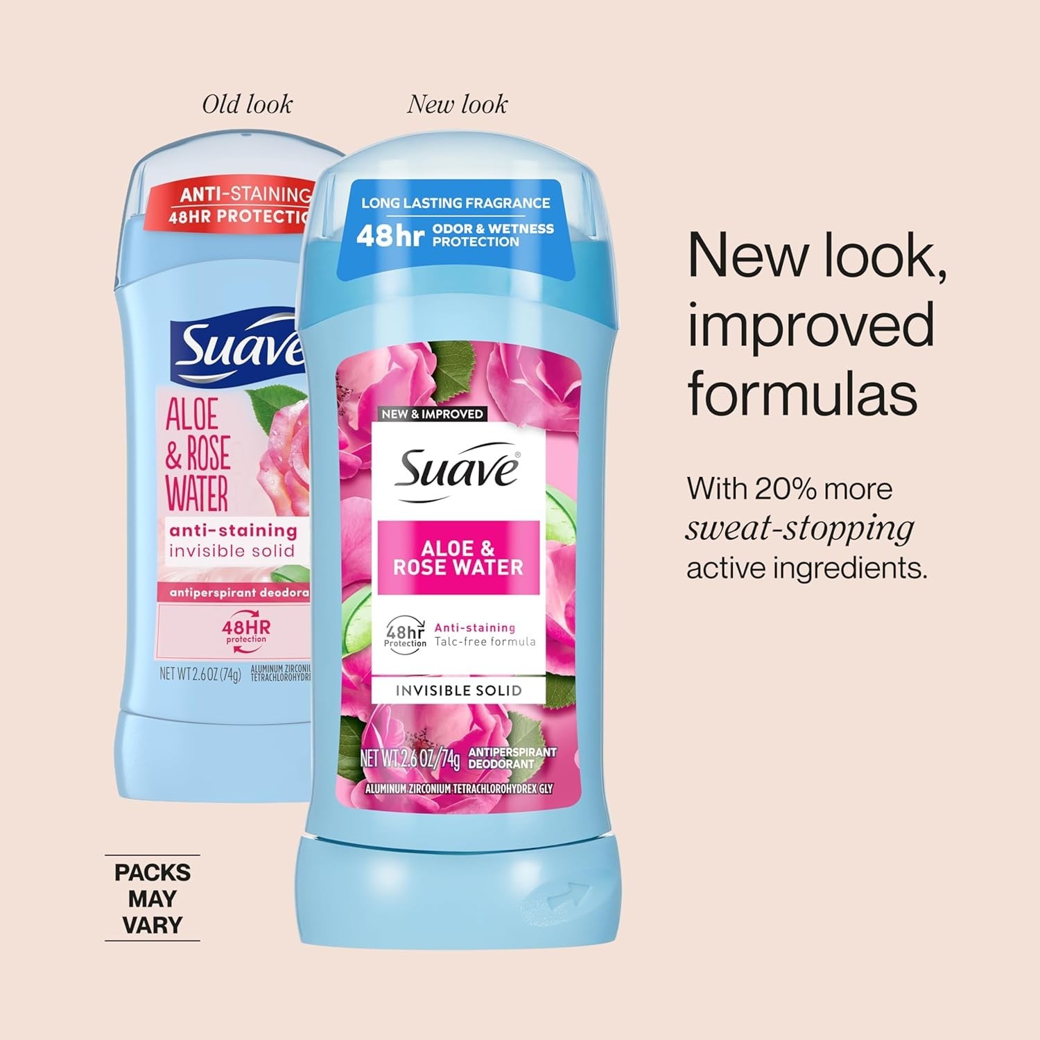 Suave Aloe & Rose Water Deodorant 2.6oz – 48Hr Fresh Floral Scent